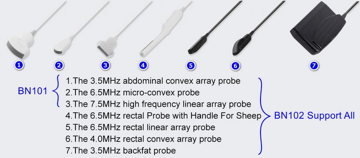 I-BN100 Laptop B Izinzwa ze-Ultrasonic Scanner ziyachaza